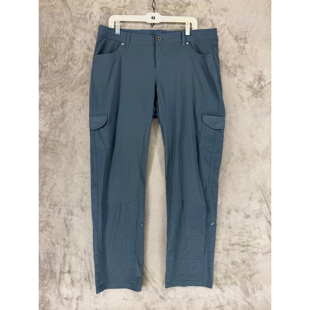 KUHL Freeflex Pants Womens 16 REG Style 6326 Blue Cargo Articulated EUC